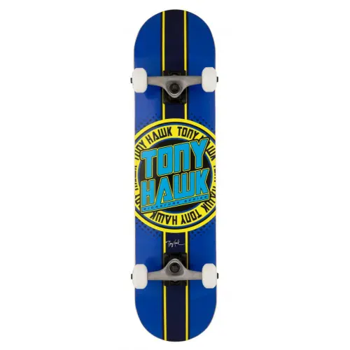 TONY HAWK SS 180+ | COMPLETE BADGE LOGO | BLUE YELLOW 7.5