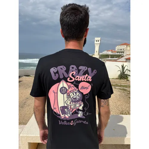 SANTA CRUZ STA SANTA CRAZY VELHA GUARDA | T-SHIRT | PRETA