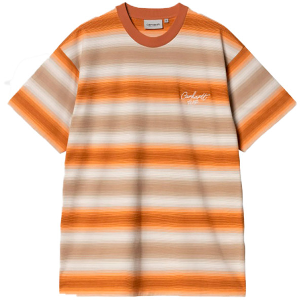 CARHARTT S/S DASHNER T-SHIRT | DASHNER STRIPE PUMPKIN