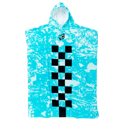 CREATURES CHEX PONCHO | FLURO BLUE CHEX