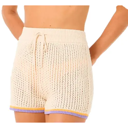 RIP CURL CALA VADELLA CROCHET SHORT | OFF WHITE