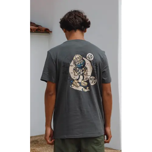 SANTA CRUZ STA SANTA POWER SKATE VELHA GUARDA | T-SHIRT | IRON GREY 