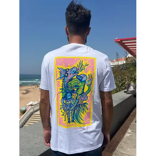SANTA CRUZ STA ELETRIC SUMMER DRAGÃO E CAVALO | T-SHIRT | BRANCA