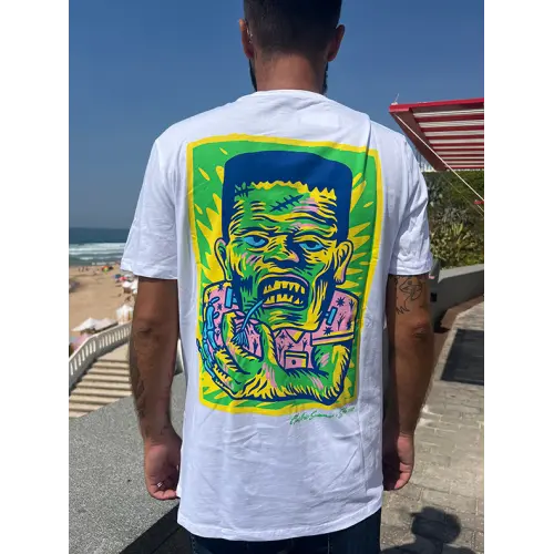 SANTA CRUZ STA ELETRIC SUMMER FRUNKENSTEIN | T-SHIRT | BRANCA