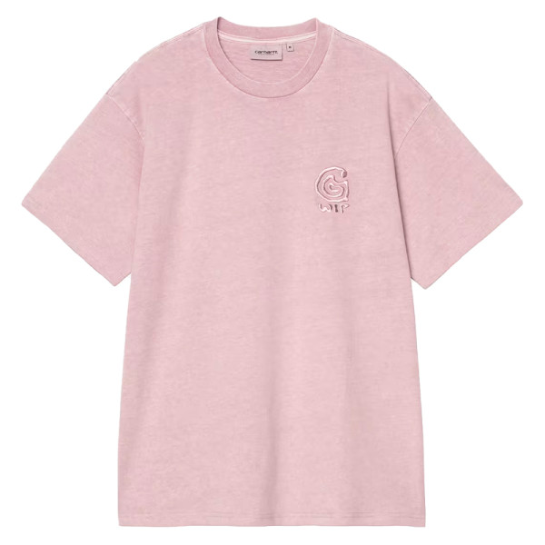 CARHARTT S/S HELIX REDUX T-SHIRT | PINK FOG GARMENT DYED