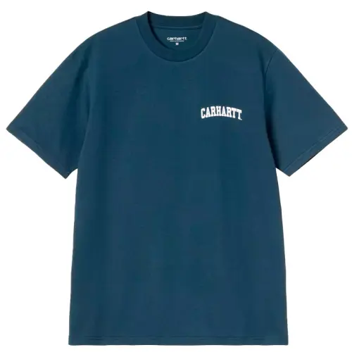 CARHATT WIP S/S UNIVERSITY T-SHIRT | BLUE RIVER