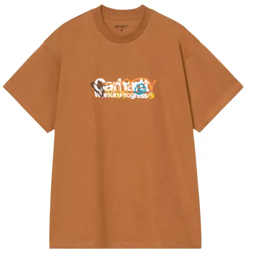 CARHATT WIP S/S PRIMARY  T-SHIRT | HAMILTON BROWN