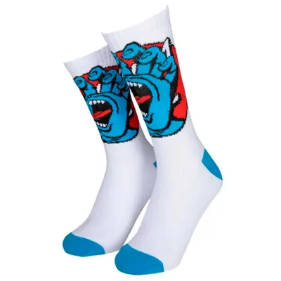 SANTA CRUZ SOCKS HAND DOT | WHITE