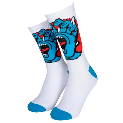 SANTA CRUZ SOCKS HAND DOT | WHITE