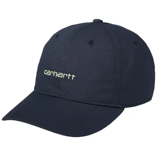 CARHARTT CANVAS SCRIPT CAP COTTON 7.7OZ | DEEP NIGHT GENTLE GREEN