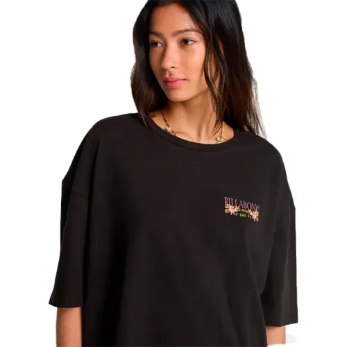BILLABONG T-SHIRT FLORAL ROCKER | OFF BLACK