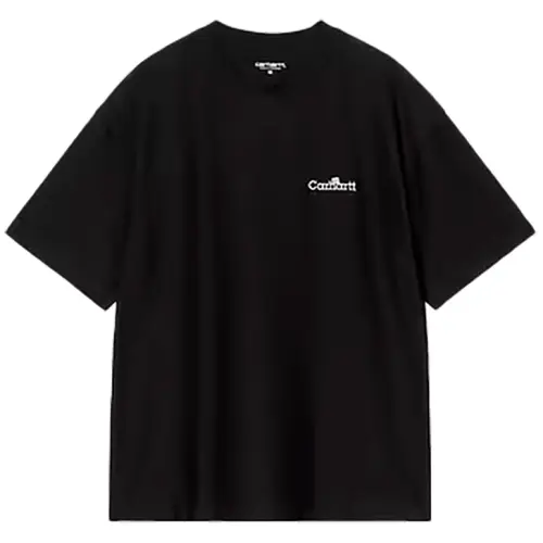 CARHARTT S/S WIP LABEL T-SHIRT 100% ORGANIC COTTON SINGLE JERSEY 230GM | BLACK
