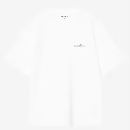 CARHARTT S/S WIP LABEL T-SHIRT 100% ORGANIC COTTON SINGLE JERSEY 230GM | WHITE