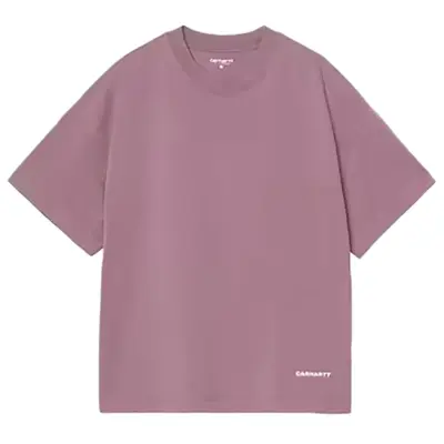 CARHARTT S/S LINK SCRIPT T-SHIRT 100% ORGANIC COTTON SINGLE JERSEY 230GM | PHLOX WHITE