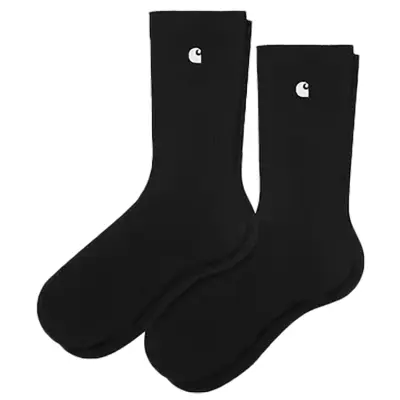 CARHARTT MADISON PACK SOCKS COTTON POLYESTER | ELASTANE KNIT WHITE BLACK