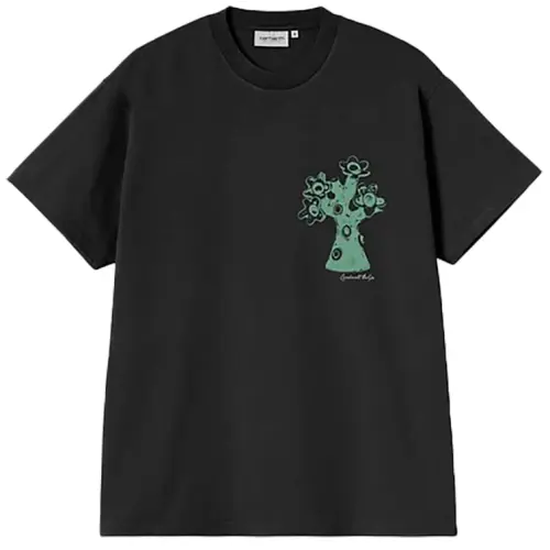 CARHARTT S/S FORMULA T-SHIRT ORGANIC COTTON SINGLE JERSEY 175GM | BLACK HEAVY STONE WASH