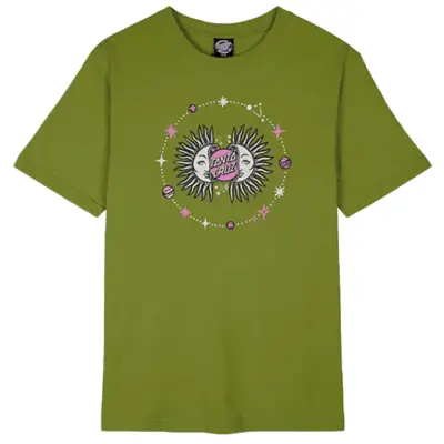 SANTA CRUZ WOMANS T-SHIRT SPLIT SUN ORBIT | PESTO