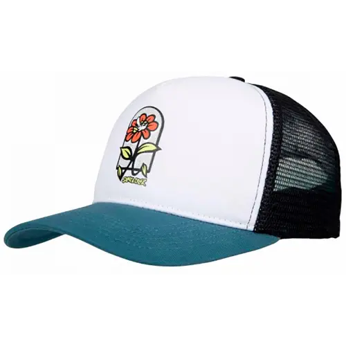 SANTA CRUZ CAP FLOWER GUY MESHBACK | BLACK WHITE