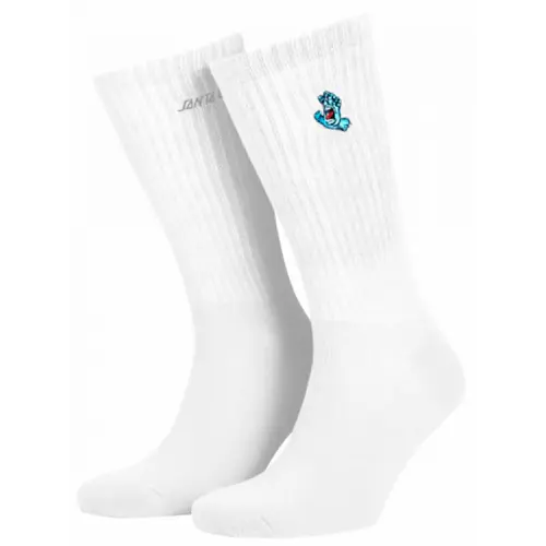 SANTA CRUZ SOCKS SCREAMING MINI HAND | WHITE