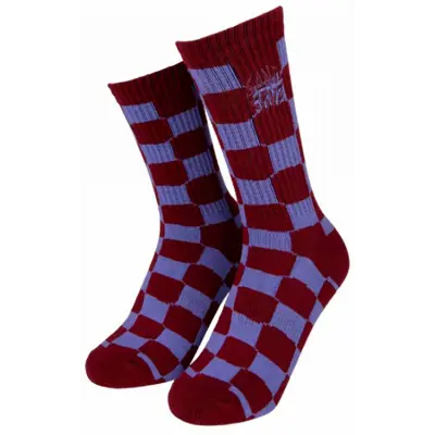 SANTA CRUZ WOMANS SOCKS DAZE CHECK (2PACK)  | PURPLE/GREEN