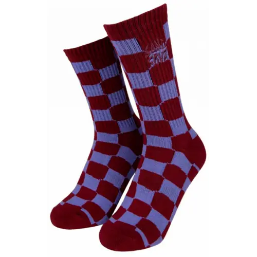 SANTA CRUZ WOMANS SOCKS DAZE CHECK (2PACK)  | PURPLE/GREEN