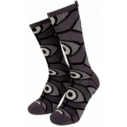 SANTA CRUZ SOCKS SALBA EYES (2PACK) | BLACK WHITE