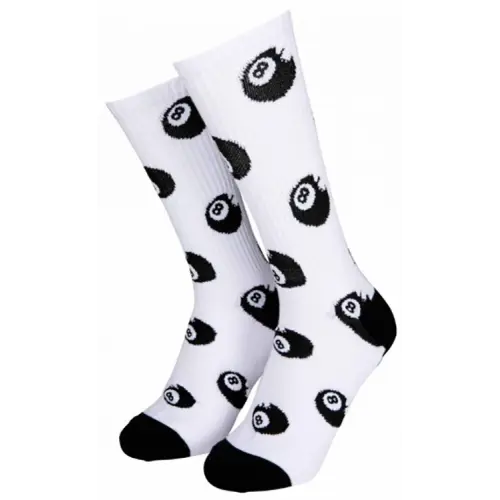 SANTA CRUZ SOCKS WINKOWSKI EIGHT BALLR (2PK) | WHITE\BLACK