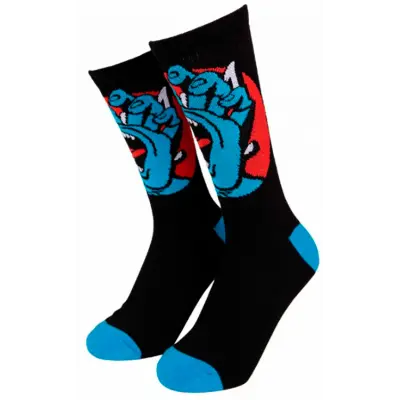 SANTA CRUZ SOCKS HAND DOT (2PACK) | BLACK/WHITE