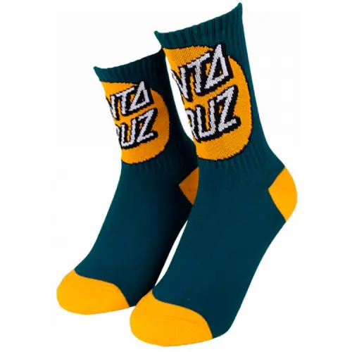 SANTA CRUZ YOUTH SOCKS OTHER DOT | GREEN/YELLOW