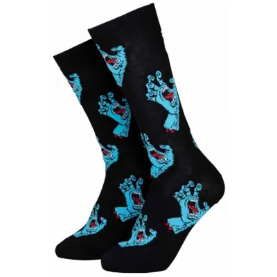 SANTA CRUZ SOCKS MULTI HAND SOCKS (2PACKS) BLACKAND WHITE