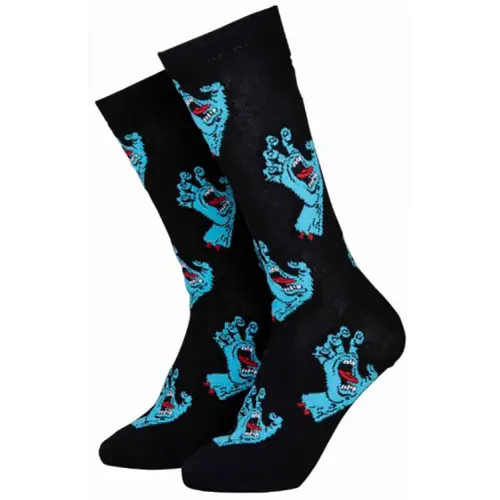 SANTA CRUZ SOCKS MULTI HAND SOCKS (2PACKS) BLACKAND WHITE