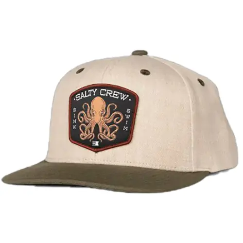 SALTY CREW TAKO CLUB SNAPBACK | NATURAL/OLIVE