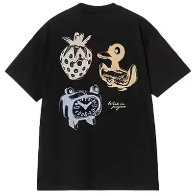 CARHARTT S/S FORMULA T-SHIRT ORGANIC COTTON SINGLE JERSEY 175GM | BLACK HEAVY STONE WASH