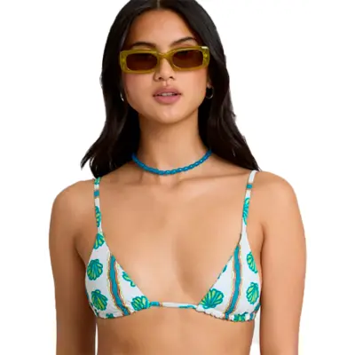 BILLABONG BIKINI TOP SALTY WAVES REV MINI SLIDE TRI | SALTY CRYSTAL