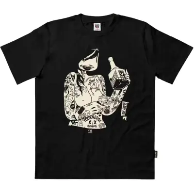 THE DUDES SAT CLASSIC T-SHIRT STANDART | BLACK