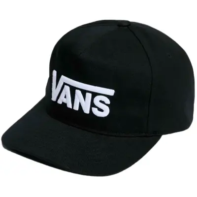 VANS MENS HAT DROP V LOGO SNAPBACK | BLACK