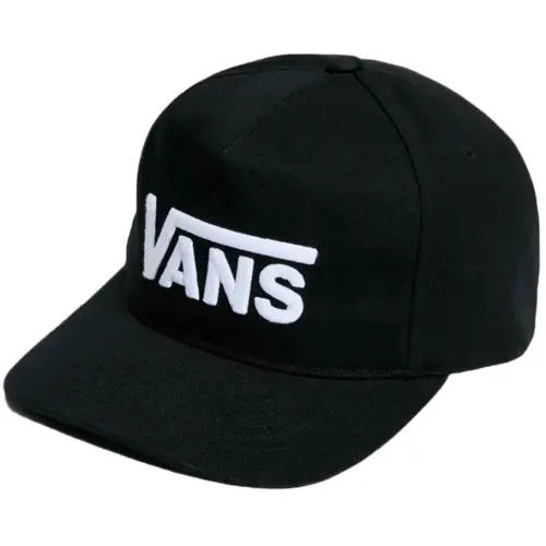 VANS MENS HAT DROP V LOGO SNAPBACK | BLACK