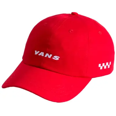 VANS MENS HATS CHECK SIDE CURVED BILL JOCKEY | RACING RED