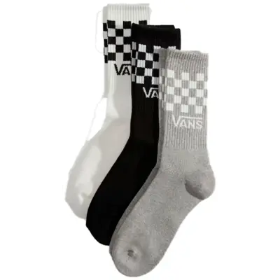 VANS ACCESSORIES MENS SOCKS CLASSICO CHECK CREW CHECKERBOARD | BLACK/WHITE