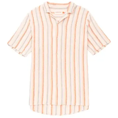 REVOLUTION SHORT SLEEVED CUBAN SHIRT | OFF WHITE