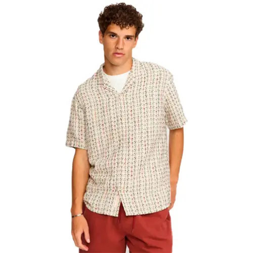 REVOLUTION SHORT SLEEVED CUBAN SHIRT | OFF WHITE